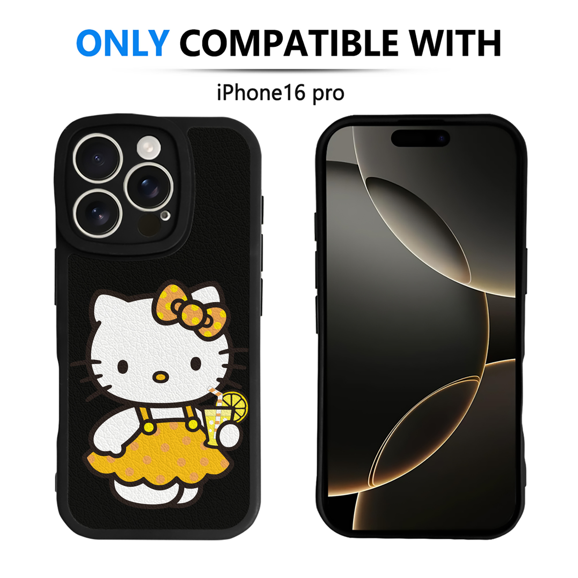 （画像用） Hello Kitty ハローキティ 【iPhone 16シリーズ対応】シリコンスマホケース（レザー調） 材質：シリコン
